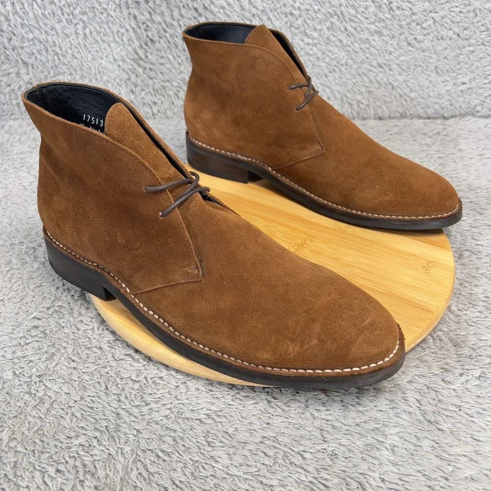 Thursday Boot Co Scout Suede Chukka Boots Mens 10.5 Cognac Brown Handcrafted